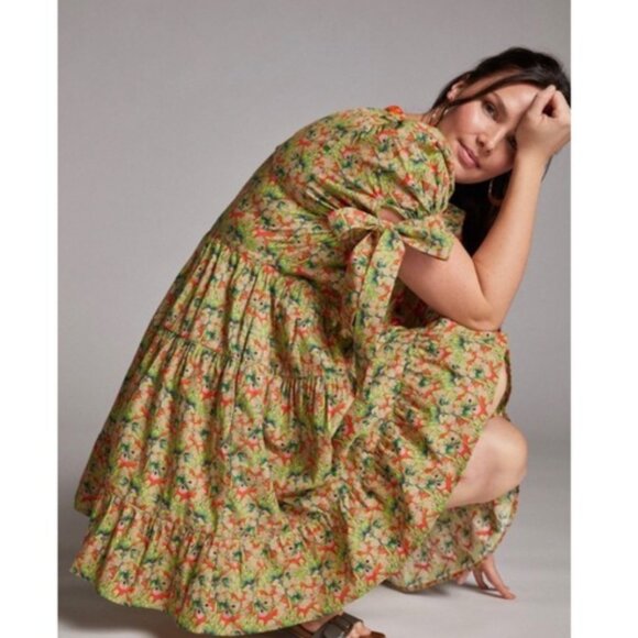 NWT Anthropologie Auretta Beaded Floral Mini Dress Size XS 100% Cotton HTF - Picture 3 of 16